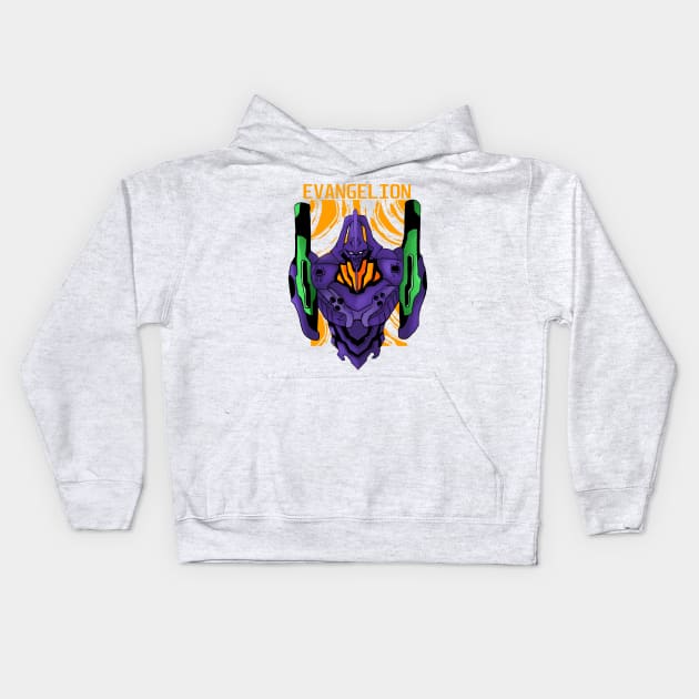 eva 01 Kids Hoodie by Amartwork